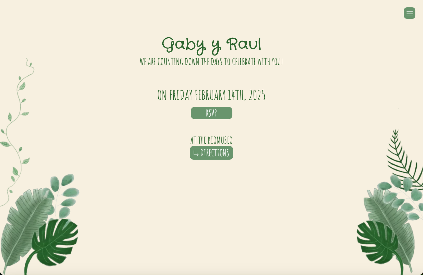 Picture of website's home screen