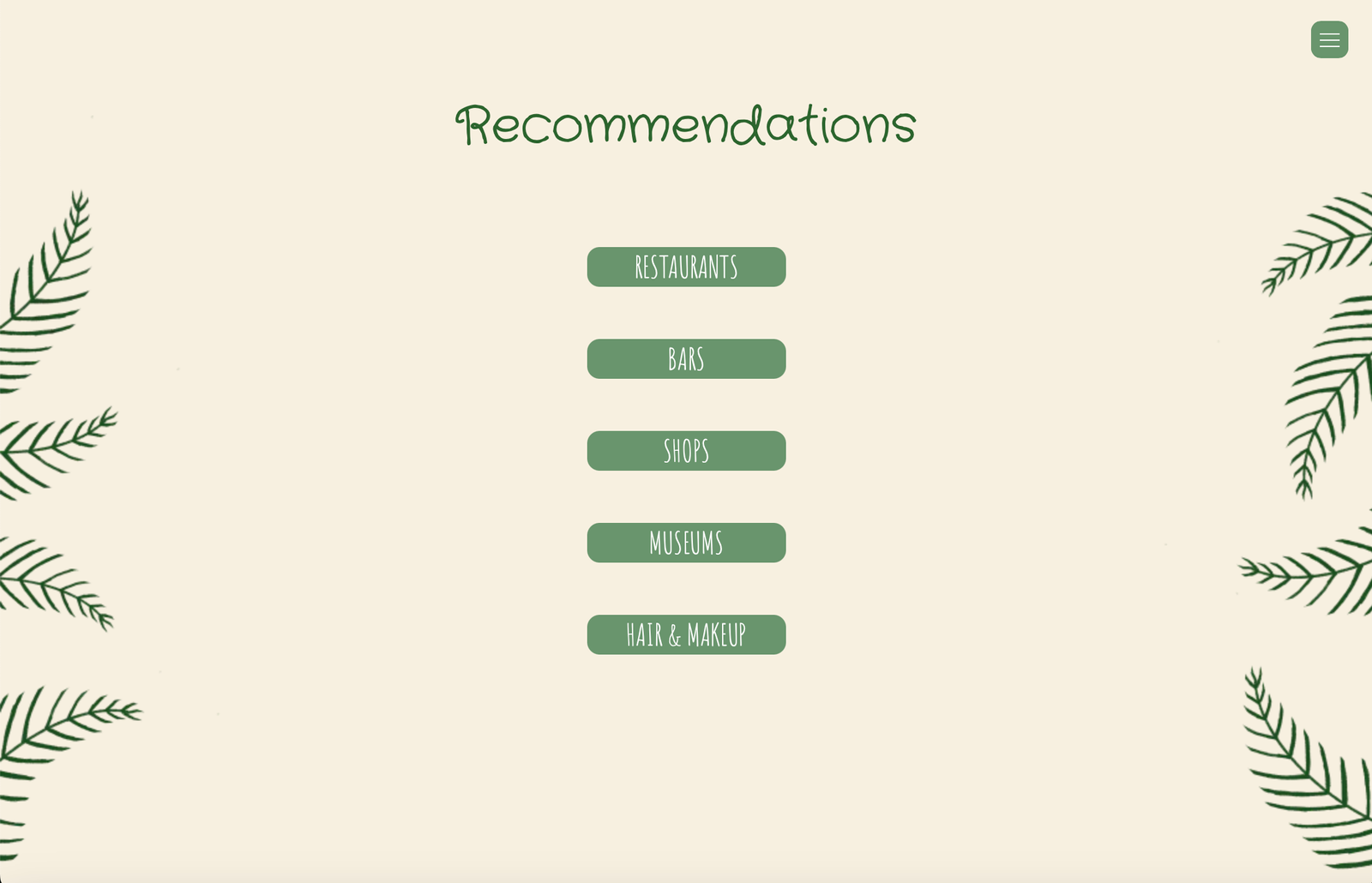 Picture of website's home screen